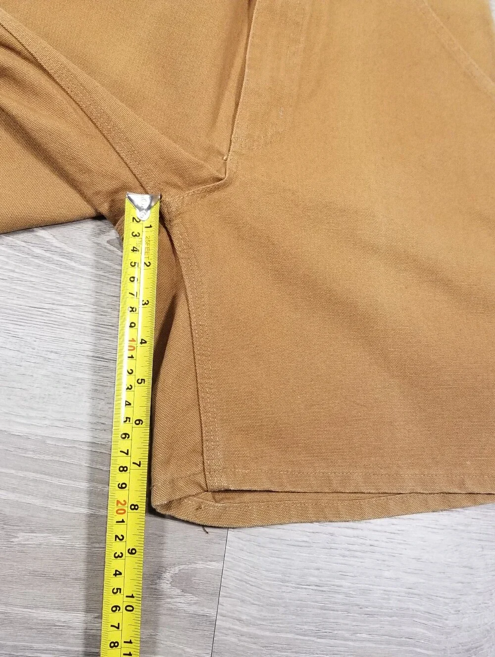 VTG Carhartt B25 Shorts Mens 30 Brown Duck Canvas USA Carpenter Workwear NWOT - Picture 5 of 6